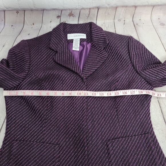 Vintage 90s Purple and Black Blazer Classic Career - Picture 11 of 15